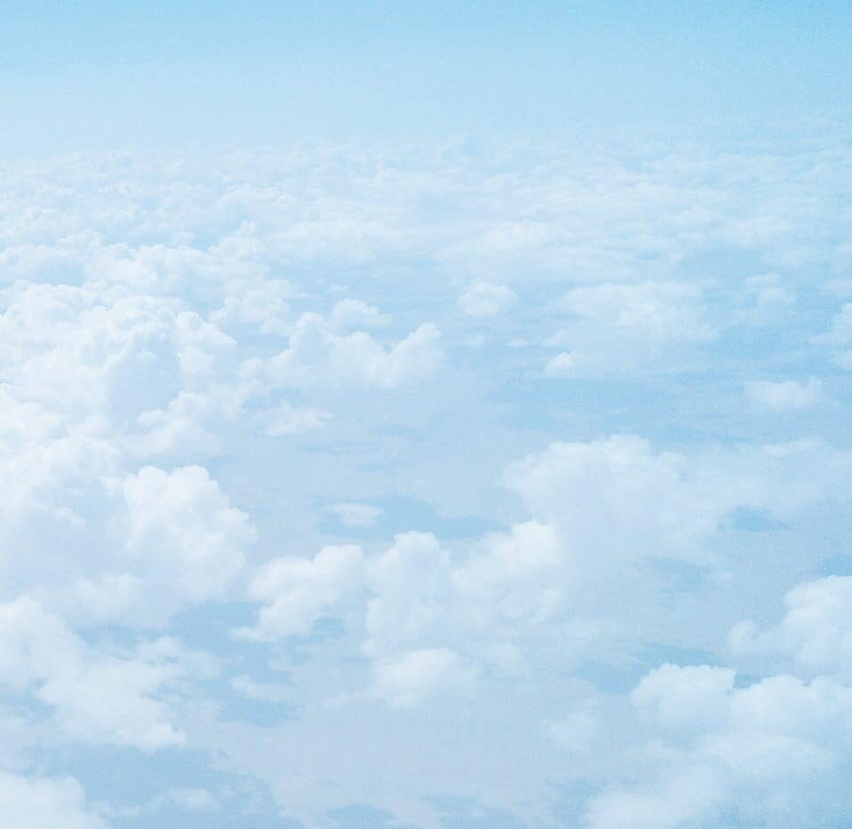 Clouds seen from above high in the sky
